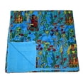 thumbnail image 4 of indian quilts single size, Handmade Kantha Quilt Cotton Bedspread, Indian Vintage Kantha Throw Blanket, Reversible Floral Patchwork Quilt, 4 of 6