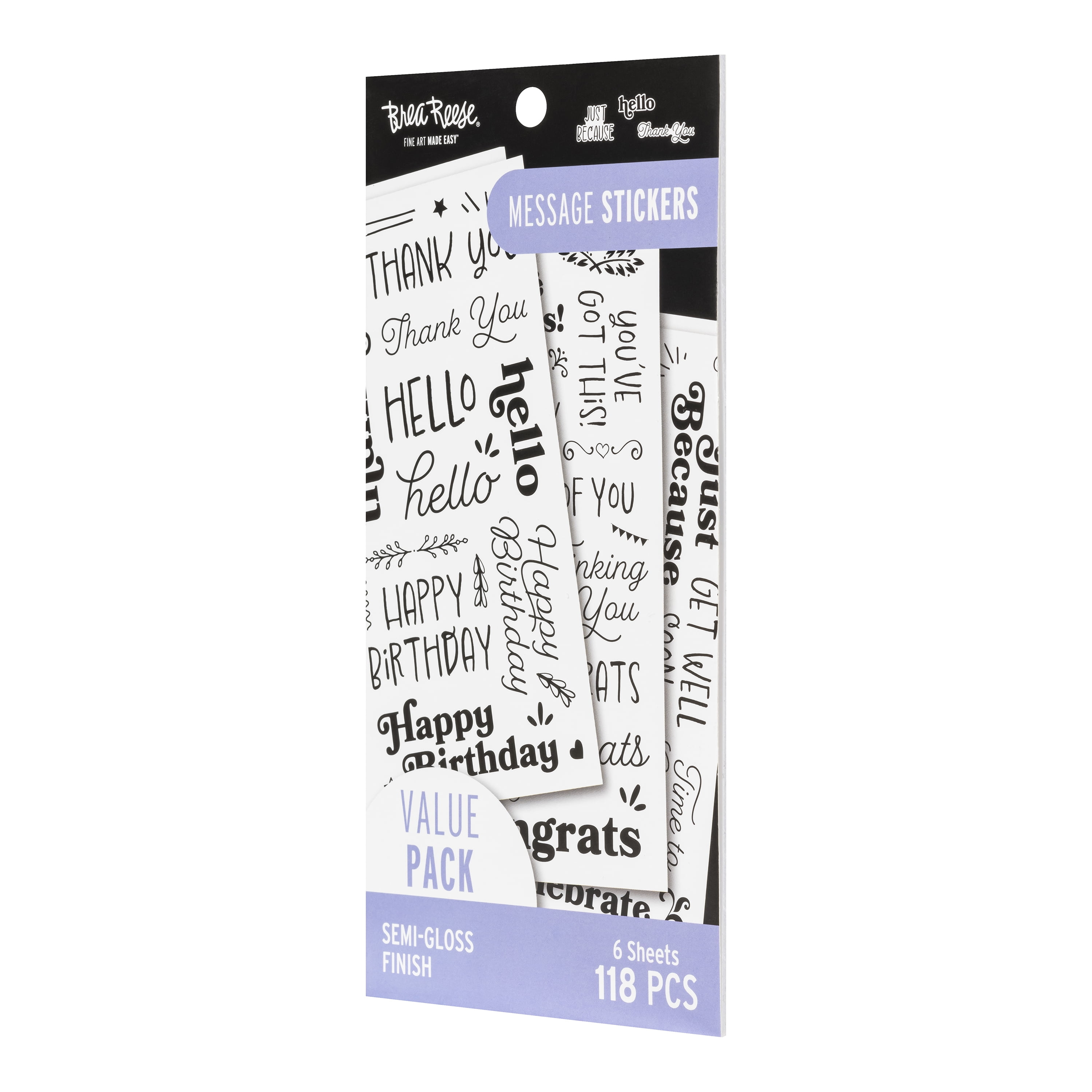 (2 pack) Brea Reese® Sticker Pack - Thank You Messages