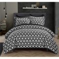 thumbnail image 1 of Chic Home DS1496-US Callista Géométrique Ensemble de Housse de Couette Réversible Imprimé Diamant - Noir - Simple - 2 Pièces, 1 of 1