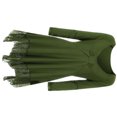 thumbnail image 3 of Vestido corto de empalme de encaje de talla grande para mujer Blusa de manga larga sexy Top informal de trabajo tholdsy AP1427-17B, 3 of 7