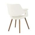 thumbnail image 2 of Lumisource Vintage Flair Mid-Century Modern Chair in Walnut and Cream Fabric, 2 of 4