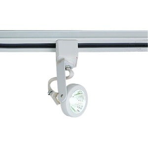 NTH-697W-Nora Lighting-Track Head with Gimbal Ring White Finish with Clear Glass