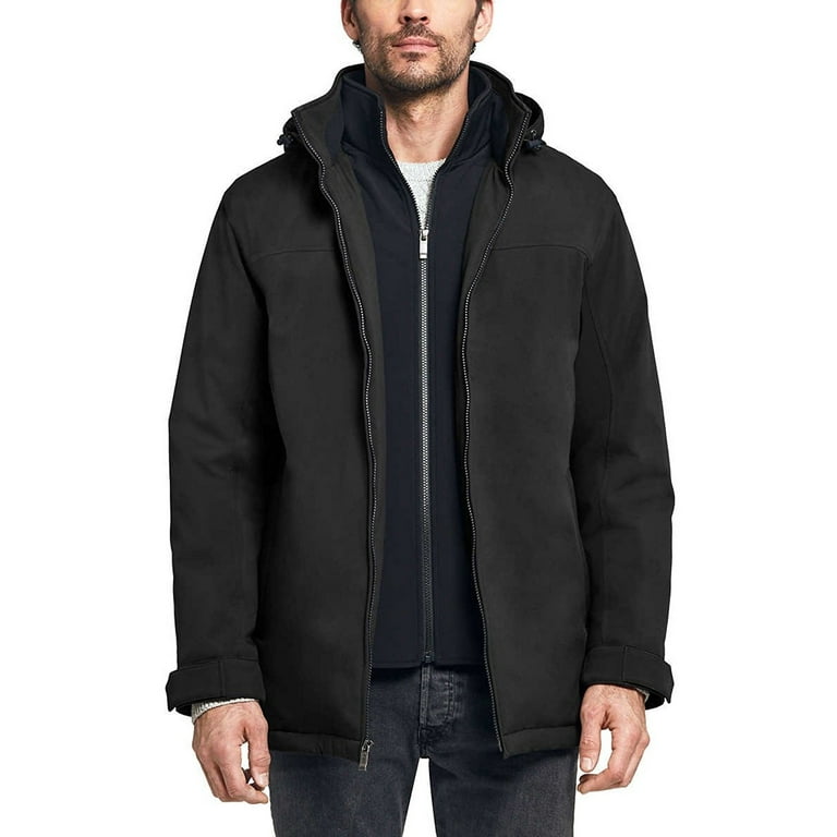 Weatherproof Mens Stretch Tech Double Layer Jacket Black X Large