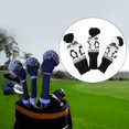 thumbnail image 1 of Cubiertas para la cabeza para golf Woods Driver 3 piezas, cubierta de punto con pompón para la cabeza para etiqueta numérica shamjiam Cubierta de la cabeza del palo de golf, 1 of 9