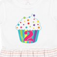 thumbnail image 4 of Inktastic 2nd Birthday Cupcake Girls Toddler Dress, 4 of 5