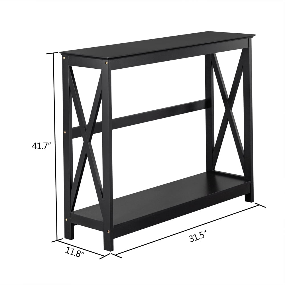 Lowestbest Console Table for Entryway, Side Cross Porch Table, Black Lowestbest Console Table for Entryway, Side Cross Porch Table, Black