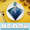 thumbnail image 6 of PHYHOO Football Vibrant Blue Ocean Water Cloth Napkins Soft Reusable Napkins Set Table Napkins for Party Dinner Wedding 6 PCS, 6 of 7