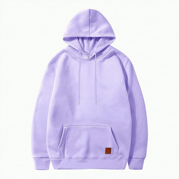 TOWED22 Men's Hoodies Loose Fit Pullover Casual Fashion Long Sleeve Hooded Sweatshirts with Pocket(Purple,XL)