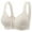Gray, variant on Wireless Push Up Bras for Older Women Front Closure Bras Wirefree Bralettes Comfortable Botton Snap Closing Bras Wide Strap