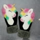 thumbnail image 1 of Guantes de peluche de animales de dibujos animados, guantes de invierno cálidos de piel de conejo tejidos para mujer, lindos guantes, 1 of 6