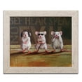 thumbnail image 1 of Gango Home Decor Horizontal Three Wise Mice by Lucia Heffernan (Ready to Hang); One 14x11in Distressed Framed Print, 1 of 3