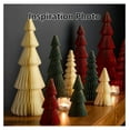 thumbnail image 6 of Honeycomb Christmas Trees - Set of 3 Winter White Snowy Trees, Vintage Holiday Decor, Mantelpiece Accents, Shelf Sitters, Apartment Decor, 6 of 8