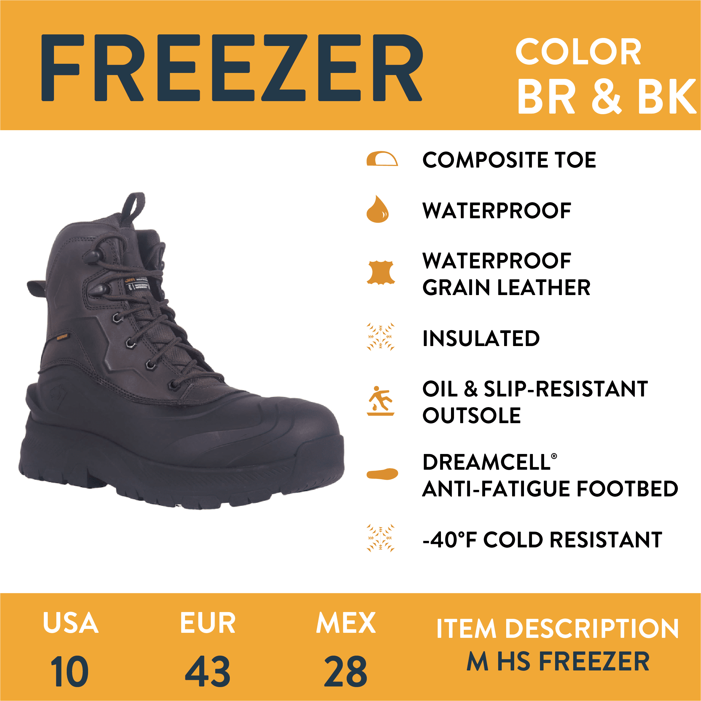 Herman Survivors Men's Freezer Insulated Composite Toe Boots