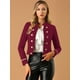thumbnail image 3 of Chaqueta informal Allegra K Steampunk vintage de los años 60 para mujer borgoña L, 3 of 6