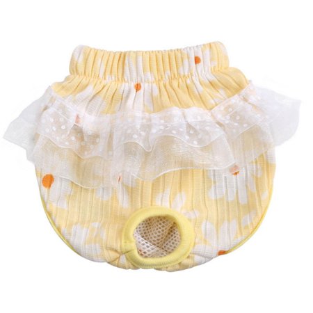 BT Bear Small Dog Panties  Lace Washable Reusable Cute Puppy Panties  Pet Underwear Diaper Physiological Shorts for Female Girls Dogs Daisy L