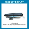 thumbnail image 2 of OTTULUR Black 17-19ft Boat Cover, Heavy Duty Boat Cover, Trailerable Boat Cover, Replacement for V-Hull,Tri-Hull, 2 of 7