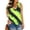 A327-Yellow Tie Dye, variant on CASSIE LIZ Women's Plus Size Tank Tops V Neck Sleeveless Camisole Casual Shirts Loose Fit Tee Spring Summer Tunics Tie Dye/ Solid/ Floral ( XL-5XL )
