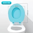 thumbnail image 4 of Sky-blue EVA Toilet Seat Lid Cover for Home Use Thickened and Reusable 6.5 Inches, 4 of 10