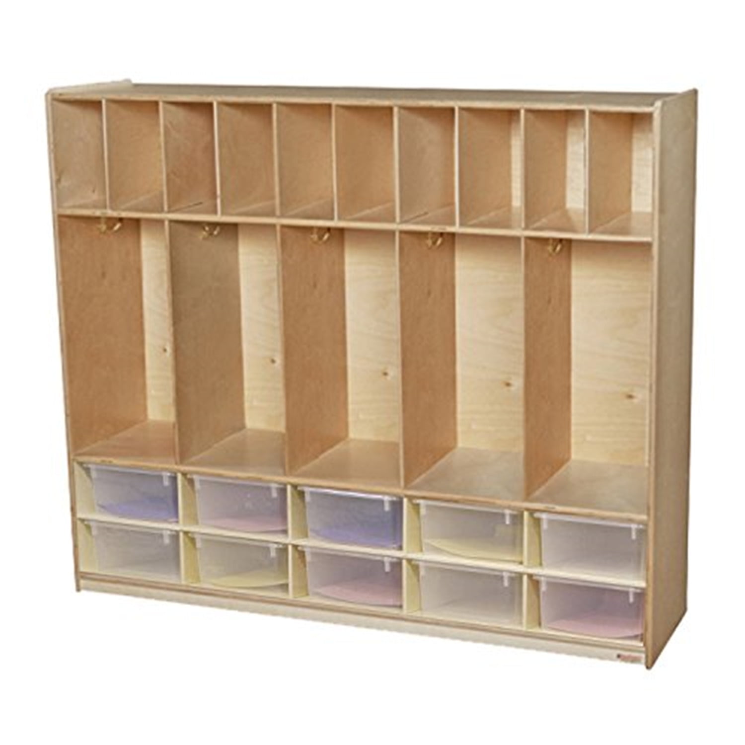 5Section Locker with Translucent Cubby Trays
