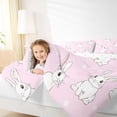 thumbnail image 4 of Homewish Cute Rabbit Queen Comforter Set,Kawaii Animal Bedding Sets,Pink White Bedding Comforter Set For Girls Teens,Breathable Home Decor Reversible,3 Pieces, 4 of 8