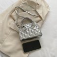 thumbnail image 3 of Bolsa De Hombro Bolso de mujer PU cuero acolchado Casual mujer monedero niñas embrague (plata) Sywqhk Para Estrenar, 3 of 8