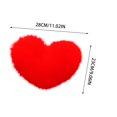 thumbnail image 3 of Cojín decorativo en forma de corazón | Cojín Hort Puffy de terciopelo rosa suave relleno de fibra de poliéster resistente | Cojín decorativo para sofá de sala de estar infantil | Lavable a máqu, 3 of 5