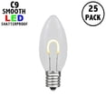 thumbnail image 2 of Novelty Lights 25 Pack C9 LED Plastic Flex Filament Outdoor Christmas Replacement Bulbs, Dimmable, Warm White, E17/C9 Base, 0.8 Watt, 2 of 7