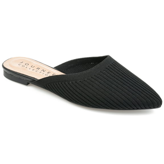 Journee Womens Aniee Slip On Almond Toe Mule Flats, Widths Available