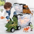 thumbnail image 4 of Dinosaurio Transportador De Juguete Con 6 Dinosaurios De Juguete Realistas, Colección De Niños, Juguetes De Almacenamiento, Regalo De Camión Para Cumpleaños De Navidad seitruly HA046142-02, 4 of 6