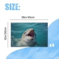 thumbnail image 2 of BaHomeck placemats Set of 4 White Dolphin With Open Mouth Laughing In The Water Cotton Linen rectangle Placemats for Kitchen Dining Table Indoor,Outdoor,18*12inch, 2 of 4
