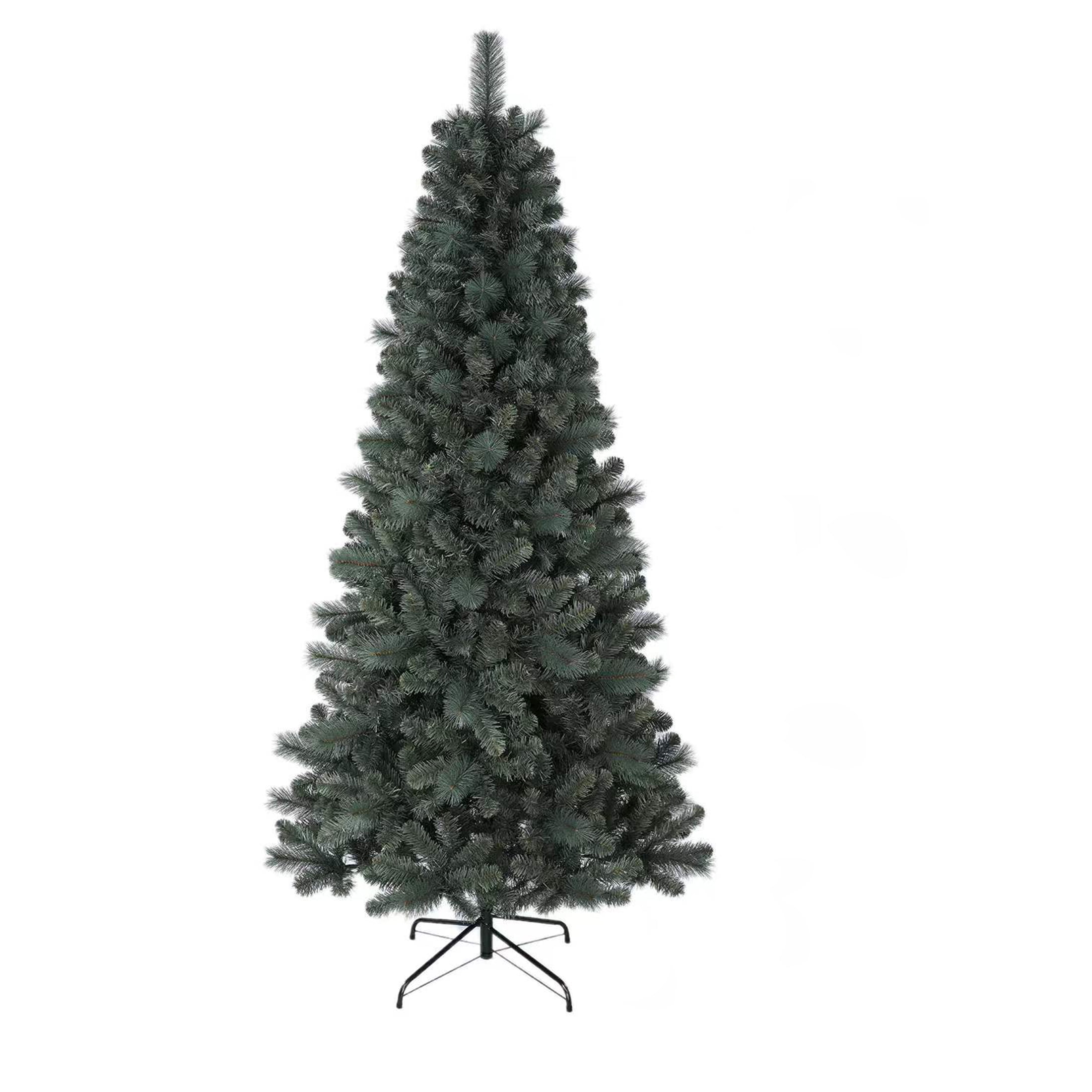 Ournal Holiday Time 7-Foot Un-Lit Artificial Stanford Spruce Christmas Tree, with Tree Stand