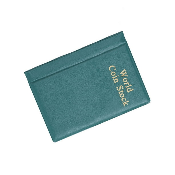 Cateissary Almacenamiento de billetes, bolsillos para libros, carpeta para monedas, colección de álbumes de billetes, hojas de colección, capacidad Almacenamiento y organización del hogar Verde Cateissary HA074053-03