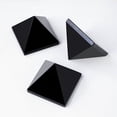 thumbnail image 1 of Granjero Gordo 2 torres de obsidiana natural, 7 x 7 cm, torre de cristal de cuatro lados, decoración para el hogar y la sala de estar, 1 of 4