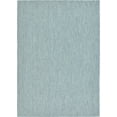 thumbnail image 1 of Unique Loom Solid Collection Casual Transitional Indoor and Outdoor Flatweave Area Rug, 8' x 11' 4", Aquamarine/Light Blue, 1 of 2