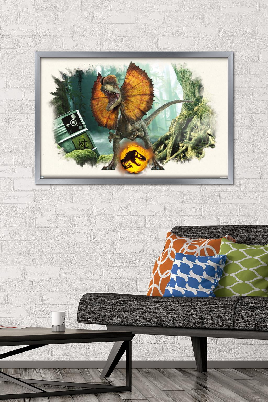 Jurassic World: Dominion - Dilophosaurus Focal Wall Poster, 22.375" x 34" Framed