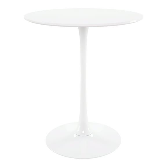 Modholic Tulip Wood Top Bar Table, 35.5" Round
