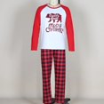 thumbnail image 3 of Conjunto de pijamas de cuello redondo con patrón de dibujos animados para niños, pijamas de Navidad para bebés, papá, mamá, diseño de ajuste suelto, ropa de Festival de Navidad, 3 of 3
