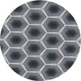 thumbnail image 1 of Ahgly Company Machine Washable Indoor Round Transitional Gray Cloud Gray Area Rugs, 3' Round, 1 of 7