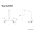 thumbnail image 2 of Kingston KB716ALLS Victorian Two-Handle 2-Hole 8" Centerset Kitchen Faucet in Antique Copper, 2 of 4