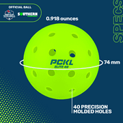 PCKL Elite-40 Pickleballs | Tournament and Competition Ball | 4 Pack | USA Pickleball Approved