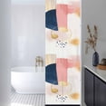 thumbnail image 2 of Watercolor Color Block Window Privacy Film Bohemian Art Nordic Decorative Glass Window Film UV Blocking Static Cling Non-Adhesive Sticker Covering for Home Door 29.5 x 118 inches, 2 of 7