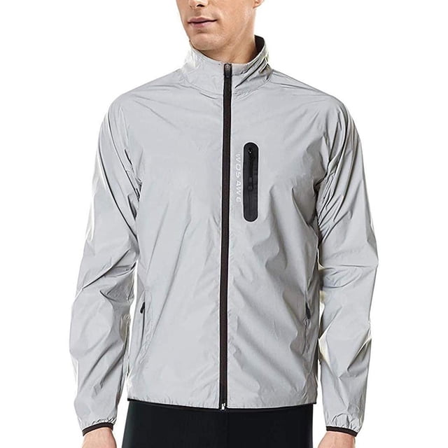 Chaqueta impermeable para mujer para hombre - para proteger transpirable de visibilidad, Chaqueta impermeable reflectante - para , , XXL DYNWAVEMX chaqueta de ciclismo reflectante