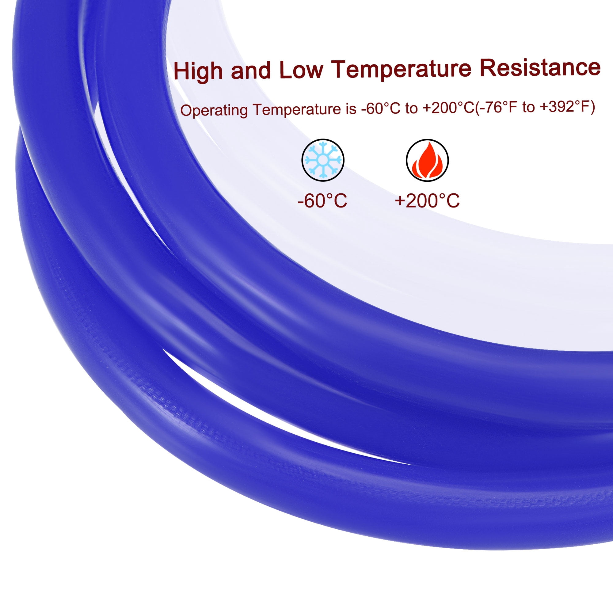 Unique Bargains High Temperature Vacuum Silicone Tubing Hose Blue 1/8"