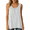 White, variant on Zynoxe Womens Plus Size Tank Tops Fashion Ruched U-neck Sleeveless Tees Casual Flowy Loose Fit Ventilate Summer Beach Vacation Cotton Linen Tops White XL