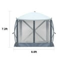thumbnail image 4 of IVV Pop Up Gazebo - 6.8' x 7.2' Screen Tent with/ 4 Mesh Sidewalls and Carry Bag, Camping Canopy Screen House for Outdoor Activities (Gray), 4 of 10