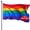 Rainbow Flag 3x5, variant on Mirlewaiy Rainbow Pride Flag 3x5 Outdoor-LGBTQ Flags Pride Flag Sewn Stripes Vivid Color Heavy Duty Flags with 2 Brass Grommets