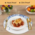 thumbnail image 4 of Eucalyptus Leaves Round 13 Inch Placemats Set of 6, Navy Blue Summer Botanical Weeping HeatResistant Non Slip Place Mats for Dining Table, Wipeable Braided Kitchen Table Mats for Housewarming, 4 of 9