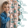 thumbnail image 3 of Blackout Kids Curtains,Cat and Sweater Pink Pattern Children's Insulated Curtains Set Of 2,Bedroom Essentials,Toddler Room Decor 42"x84", 3 of 5