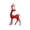 Red, variant on Metal Deer Ornaments for Christmas Tree, 4‑Color Iron Art Elk Hanging Pendants, Delicate Holiday Hangings, Versatile Decor for Xmas Tree Table Surface and Festive Scene Layout