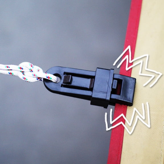 WHAMVOX 12 Pcs Outdoor Tent Clip Awning Fixed Button Practical Wind Rope Buckle